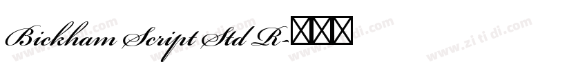 Bickham Script Std R字体转换